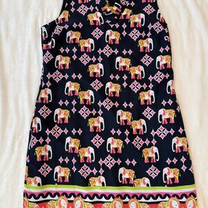 Crown & Ivy Elephant Print Shift Dress Size 2 – Colorful Preppy Southern Style